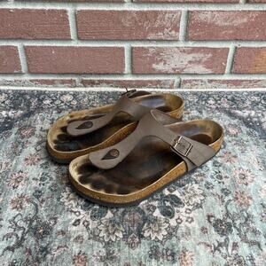 Birkenstock Gizeh Moca Brown Sandals / Womens 8 Mens 6 EUR 39 / Narrow Fit Thong